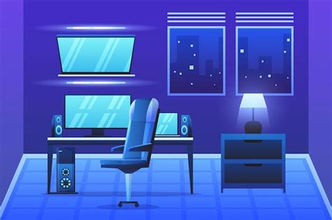 gaming room vector.
